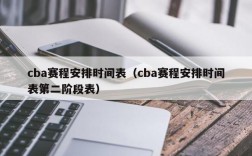 cba赛程安排时间表（cba赛程安排时间表第二阶段表）